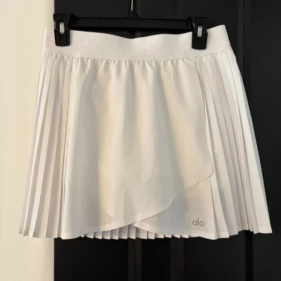Alo Yoga Aces Tennis Skirt – White - Size M - Picture 1 of 3
